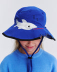Awesome Wide Brim Bucket - Blue Shark