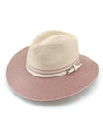 Heritage Town & Country Fedora - Ivory/Pink