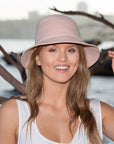 Rosie Linen Bucket - Dusty Rose
