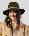 Thredbo Wool Felt Fedora - Dark Khaki