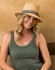 Christine Raffia Fedora -Natural/Khaki