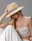 Ola Fedora - Natural/Denim