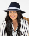Mia Flexibraid® Fedora - Navy/White