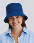 Isadora Wool Blend Bucket - Blue