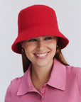 Isadora Wool Blend Bucket - Red