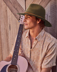 Blake Felt Fedora - Dark Khaki