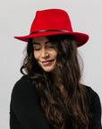 Leura Felt Fedora - Red
