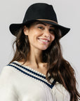Alpine Wool Felt Fedora - Black
