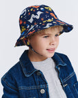 Levi Bucket - Navy Dinosaur