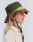 Awesome Wide Brim Bucket - Khaki Croc