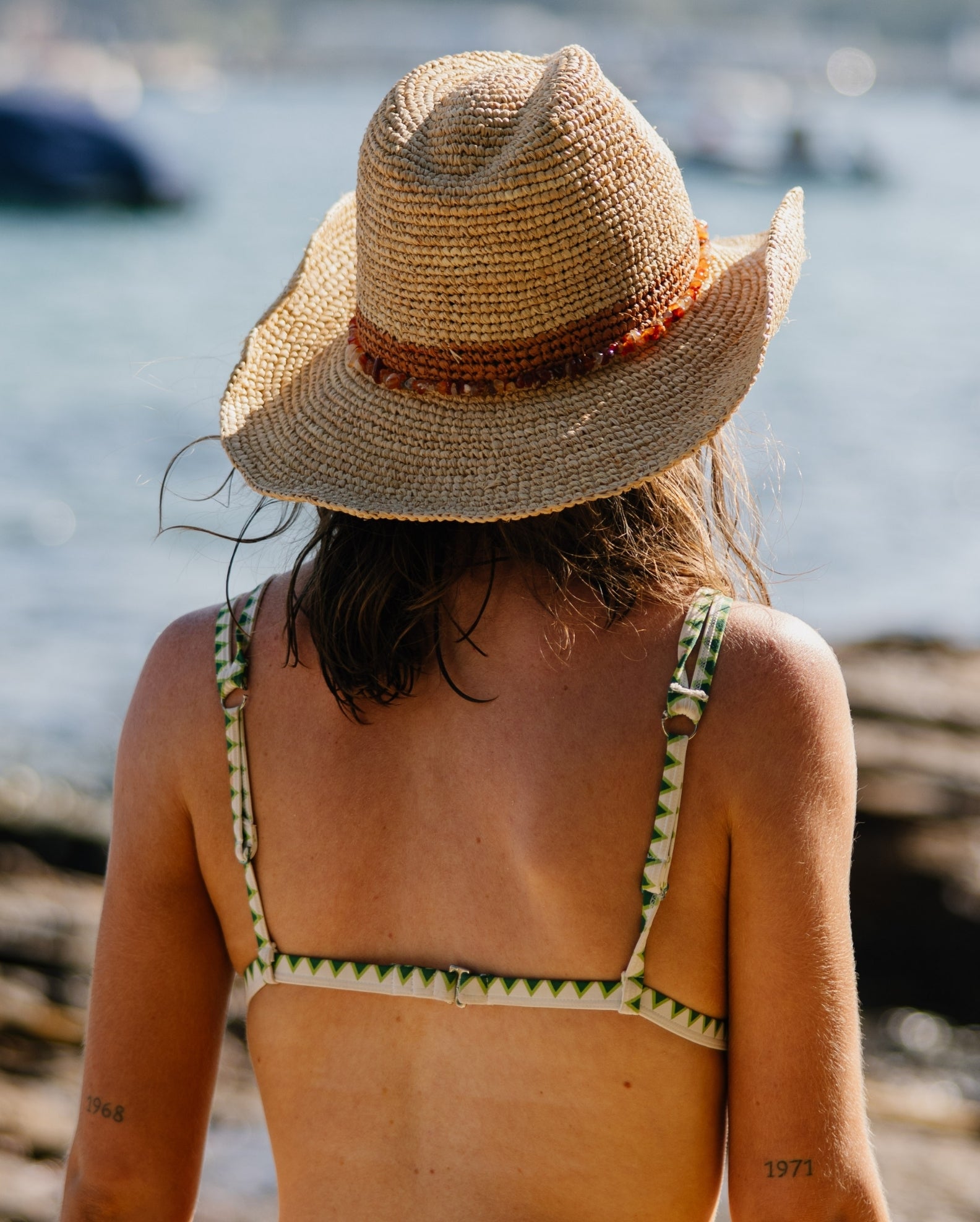 Castaway Raffia Cowboy - Natural/Orange
