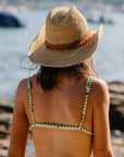 Castaway Raffia Cowboy - Natural/Orange