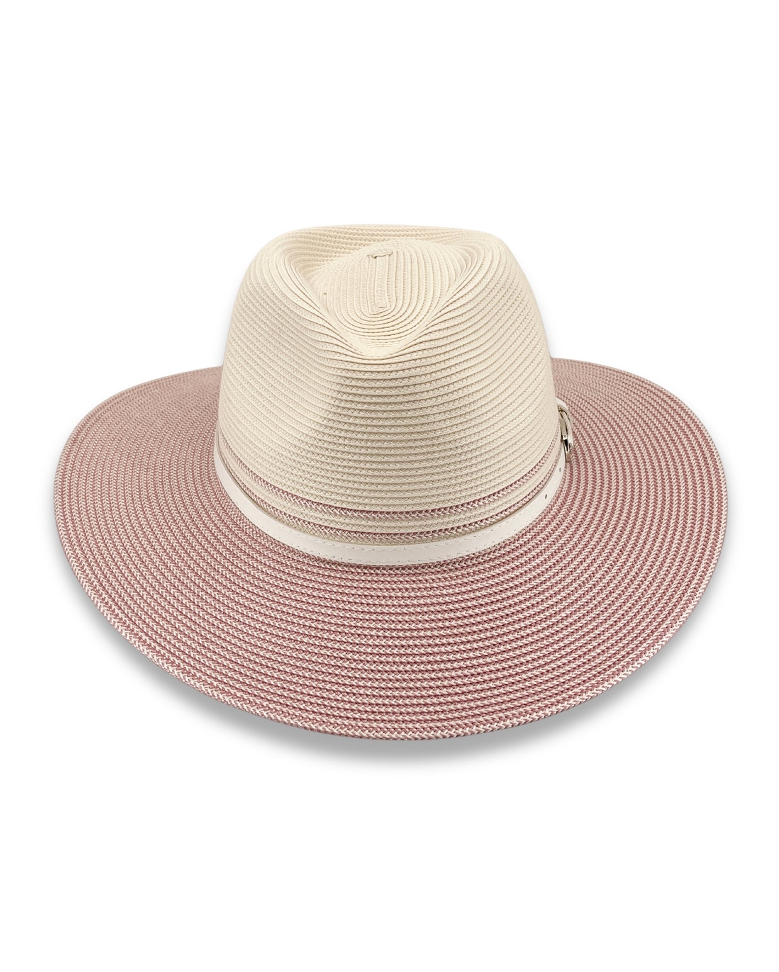 Heritage Town &amp; Country Fedora -  Ivory/Pink