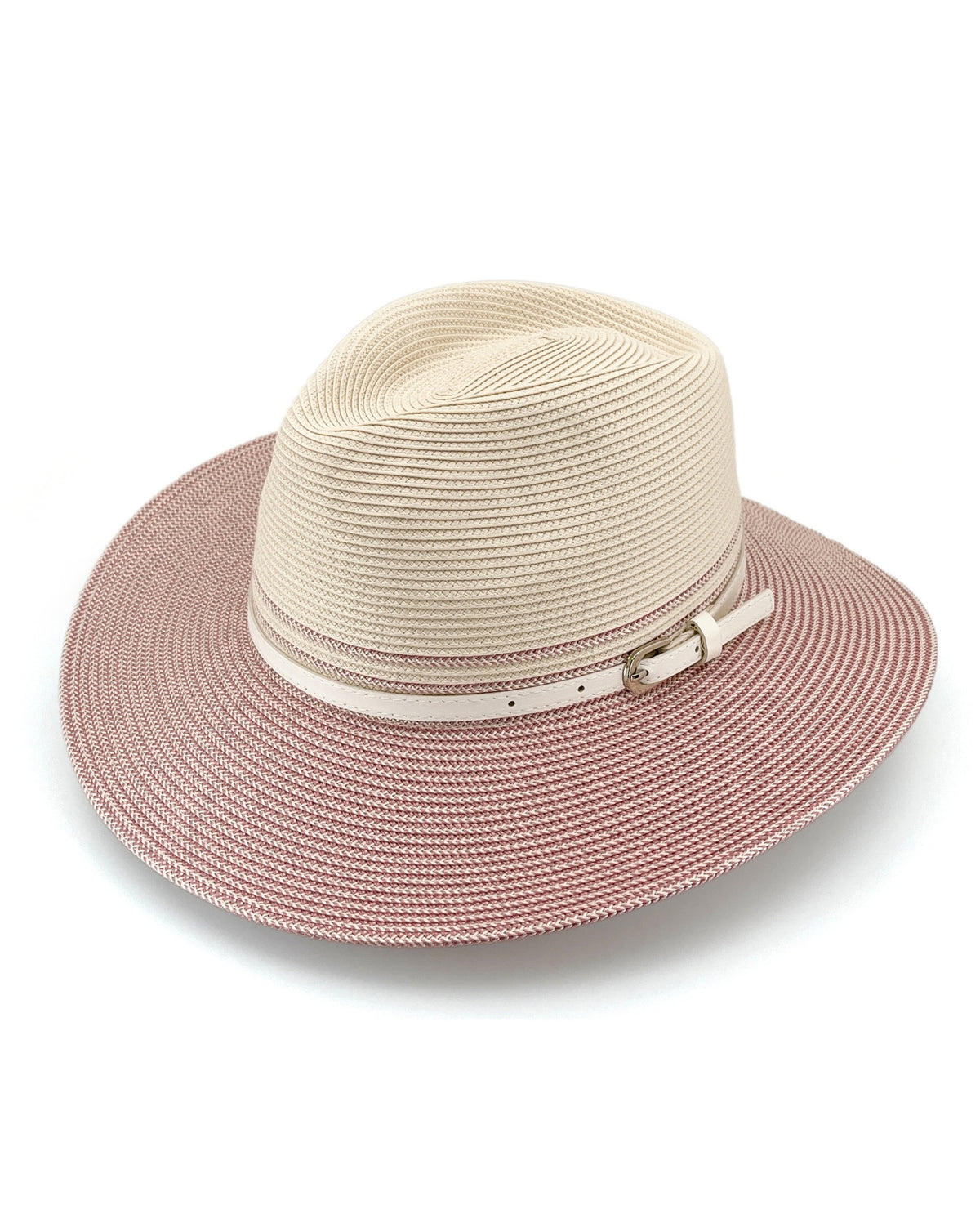 Heritage Town &amp; Country Fedora -  Ivory/Pink