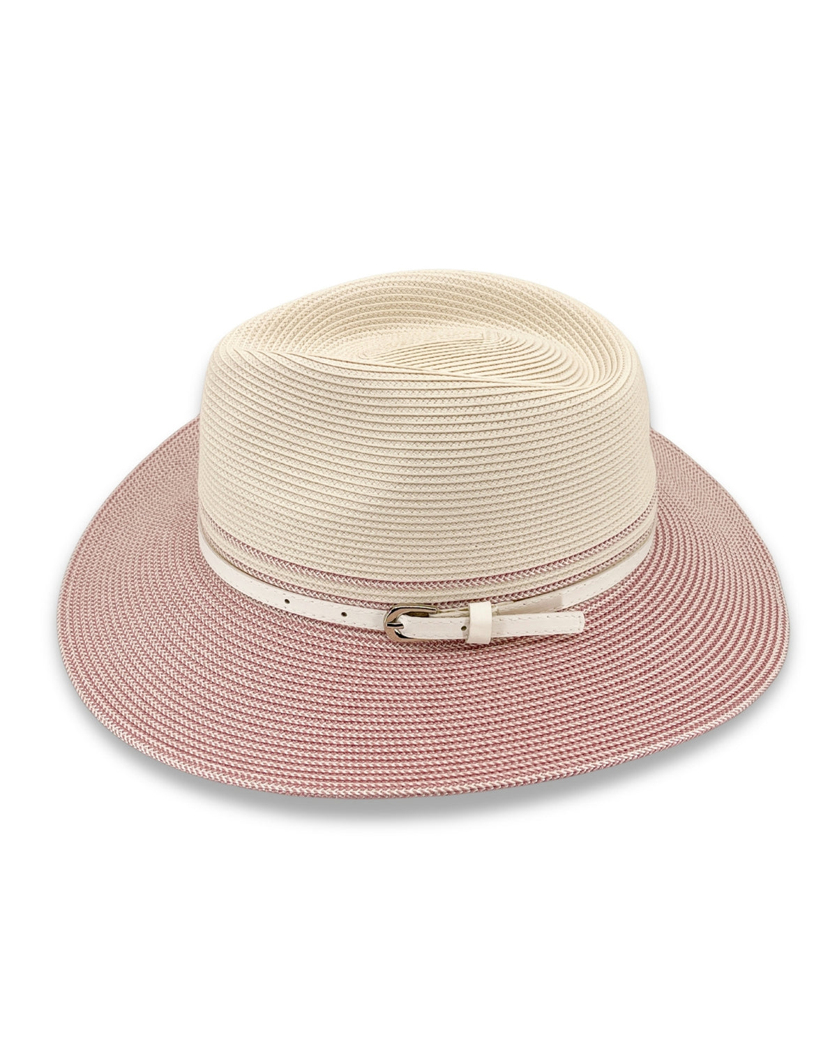 Heritage Town &amp; Country Fedora -  Ivory/Pink