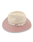 Heritage Town & Country Fedora -  Ivory/Pink