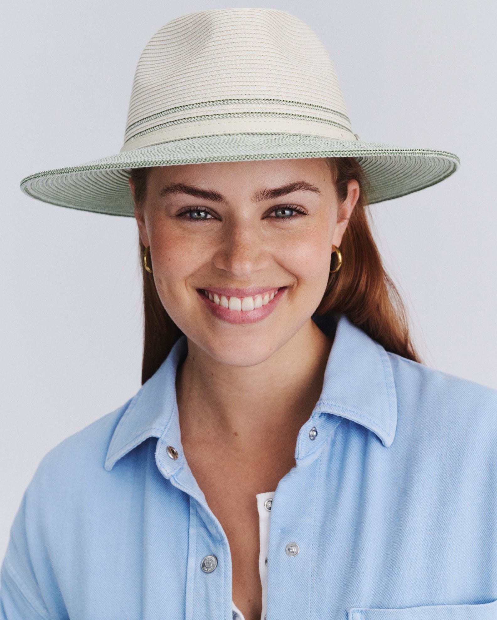 Heritage Town &amp; Country Fedora - Ivory/Sage