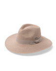 Fiona Wide Brim Fedora - Sandstone