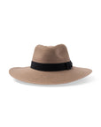 Fiona Wide Brim Fedora - Taupe
