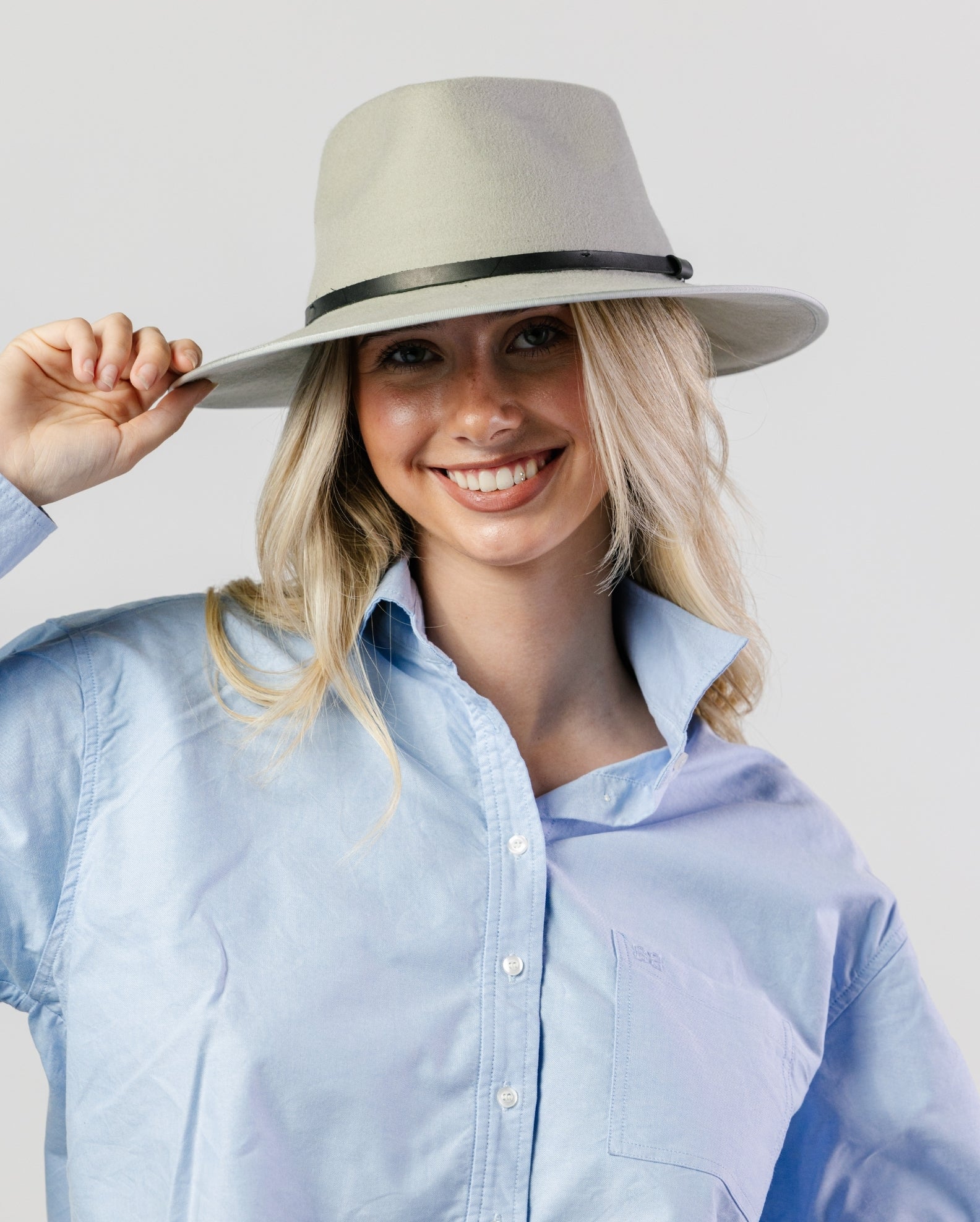 Meribel Felt Fedora - Stone