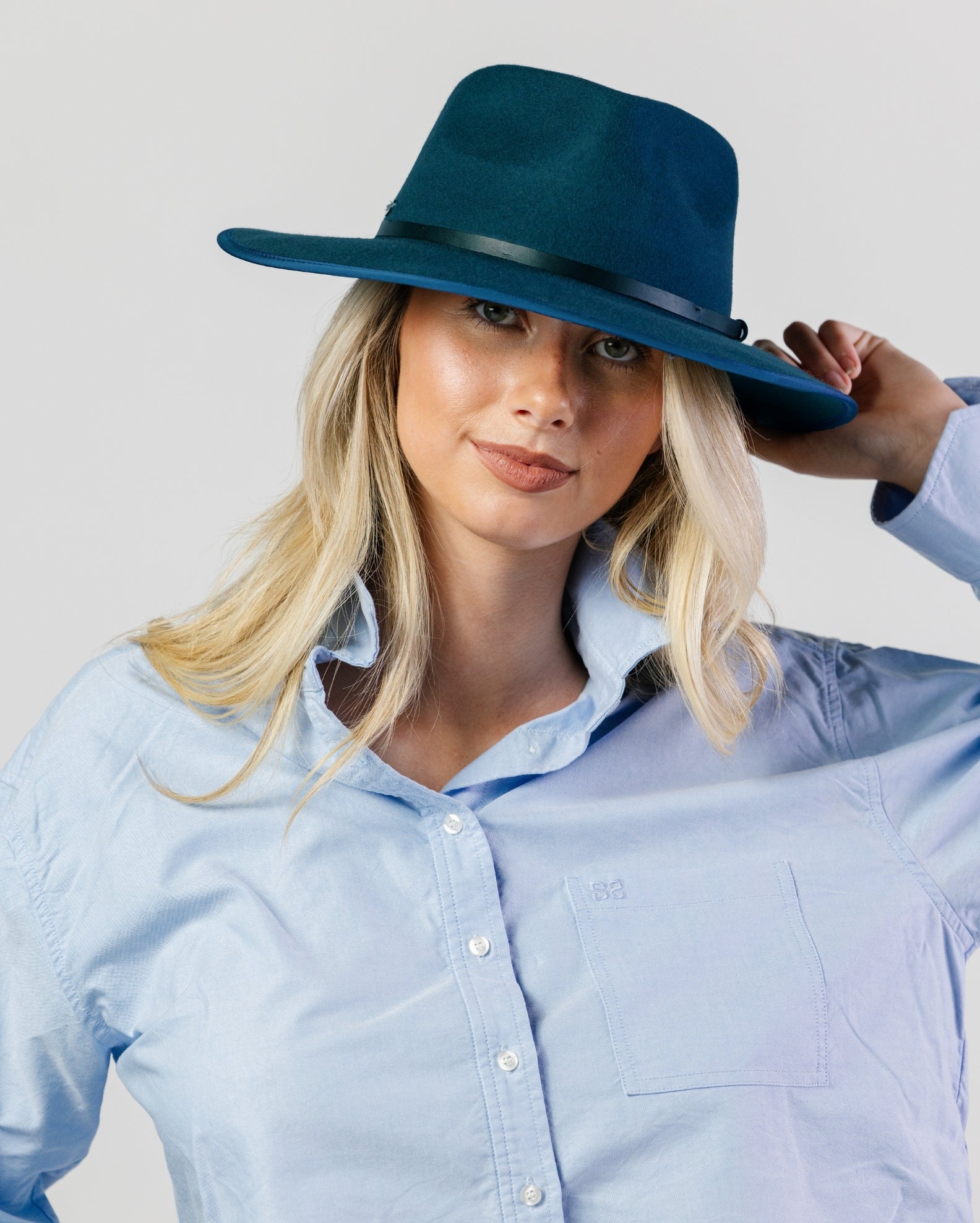 Meribel Felt Fedora - Teal