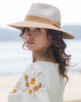 Kristina Flexibraid® Fedora - Mixed Camel/Camel