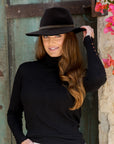 Perisher Wool Felt Fedora - Black