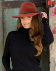 Perisher Wool Felt Fedora - Paprika