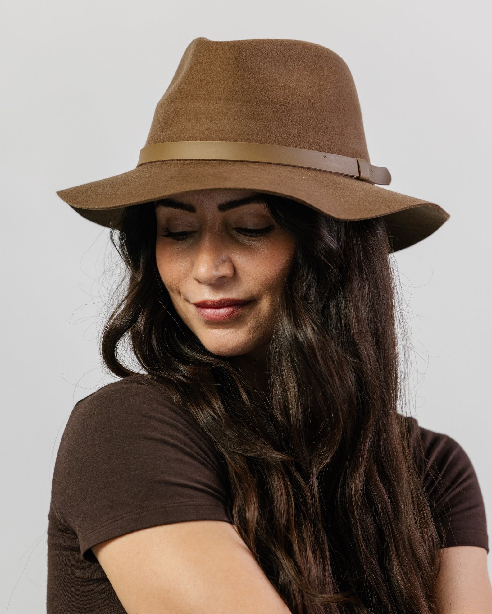 Thredbo Wool Felt Fedora - Chocolate