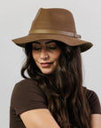 Thredbo Wool Felt Fedora - Chocolate