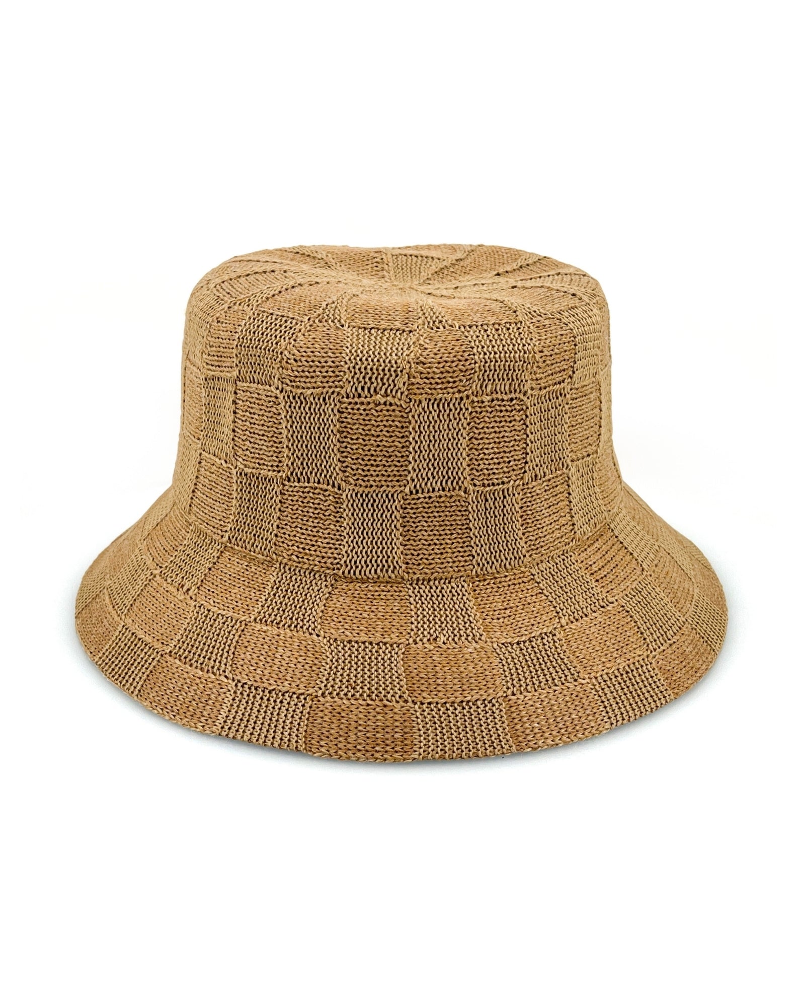 Paros Poly Knit Bucket - Light Brown