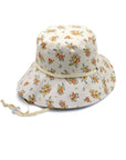 Dora Bucket - Light Beige Flowers