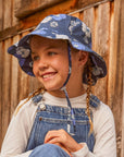 Flora Bucket - Navy Floral