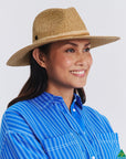 Roxy Wide Brim Flexibraid® Fedora - Camel