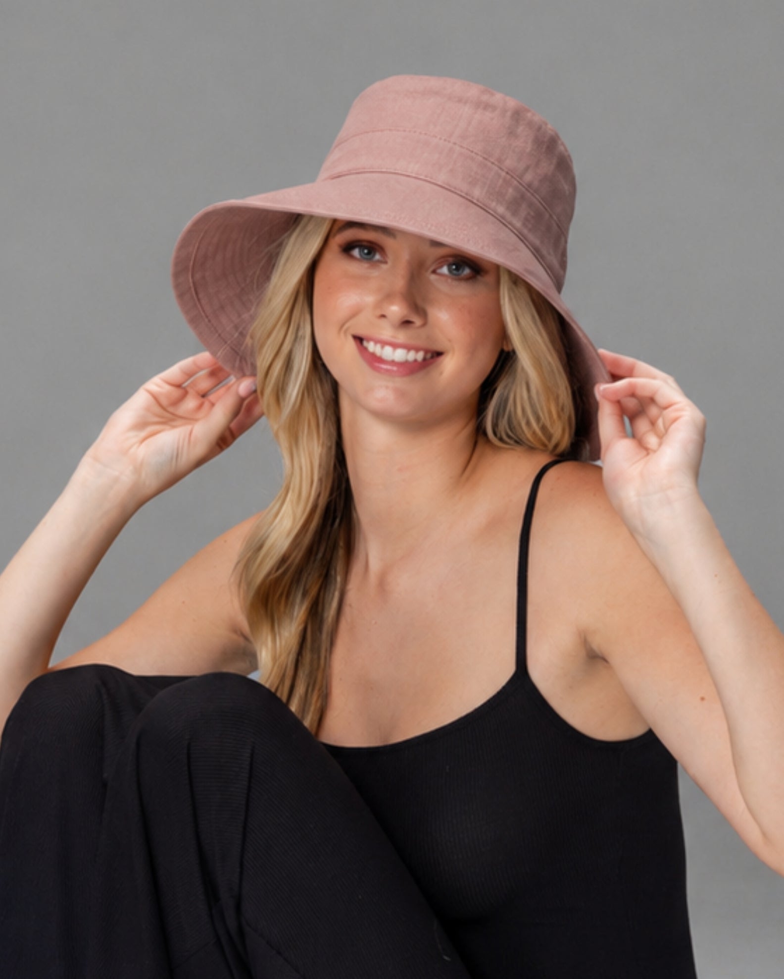 Fifi Linen Bucket - Pink
