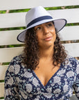 Mia Flexibraid® Fedora - White/Navy