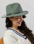 Leura Felt Fedora - Blue Agave